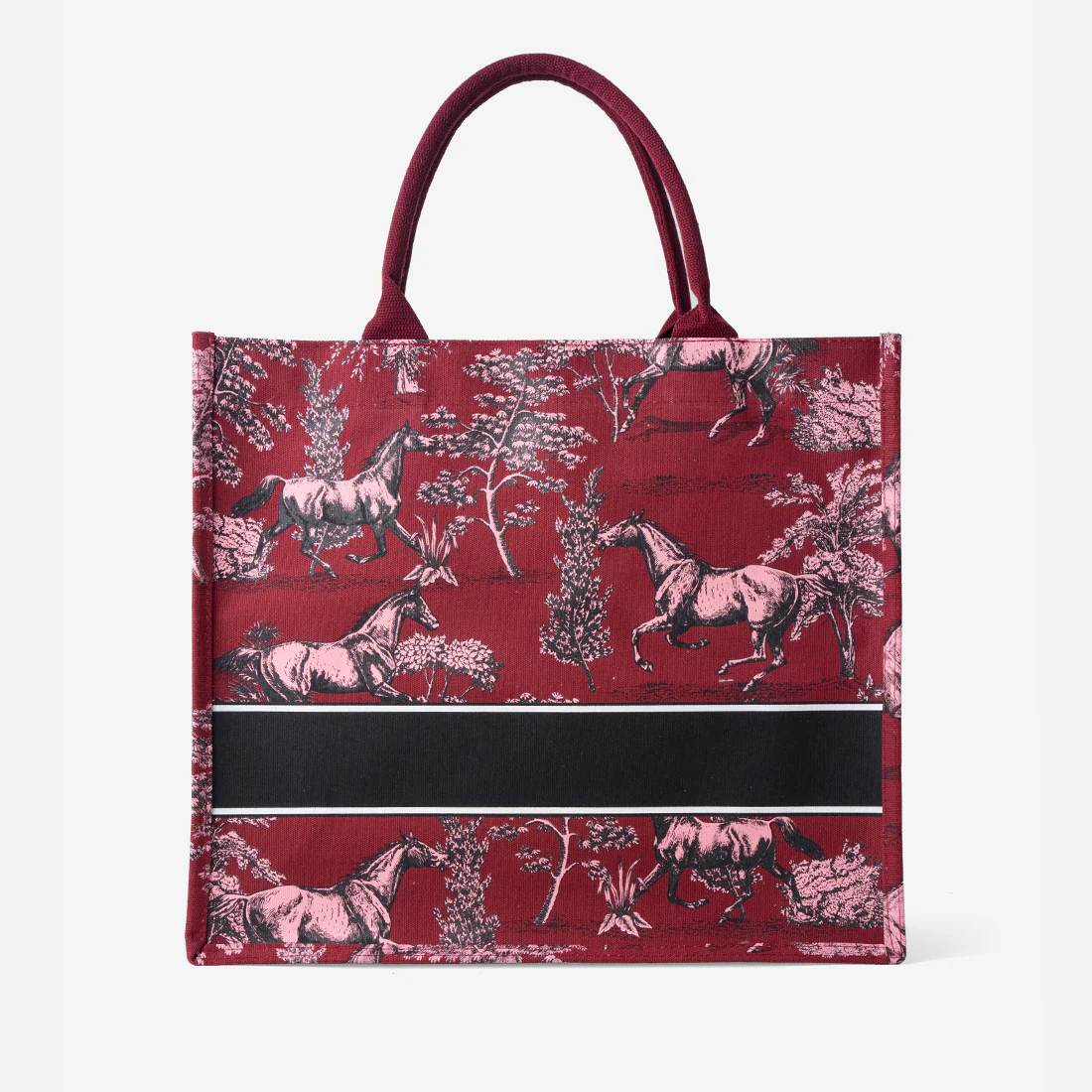 Toile Horse Large Canvas Tote - Image 8